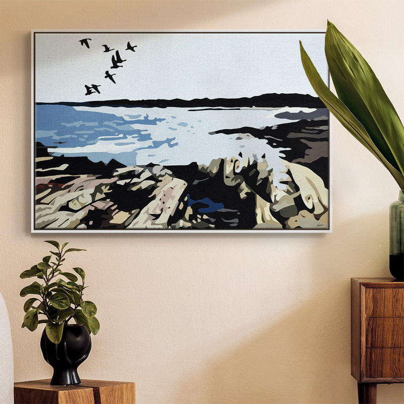 Maine événement - impression sur toile tendue, Toile avec cadre blanc, H 25 po x l 17 po x P 2 po