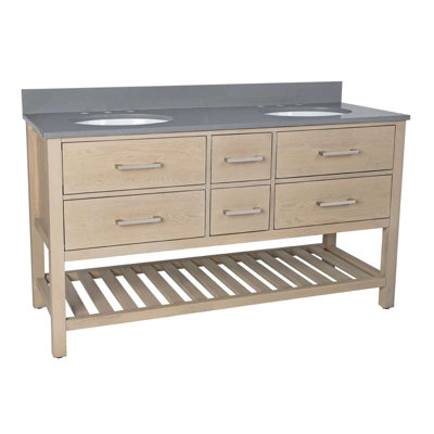 Ensemble de meuble-lavabo double l 60 po x P 22 po x H 34 po