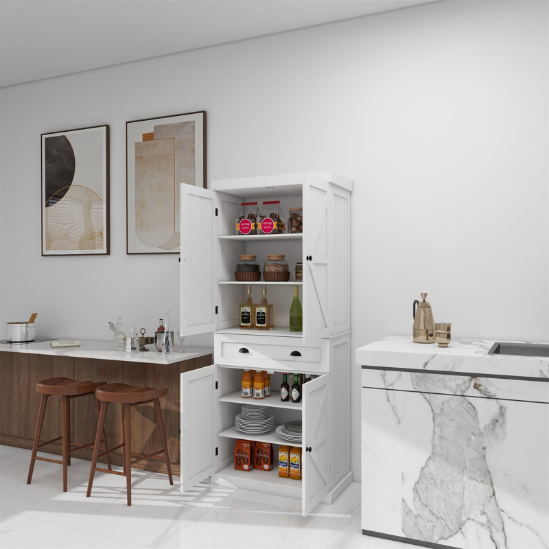 71" Kitchen Pantry Storage Cabinet