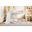 Twin Over Bunk Bed In White With & Slide - And Elegant Thrilling Sliding Adventure Secure Bedroom Excitement