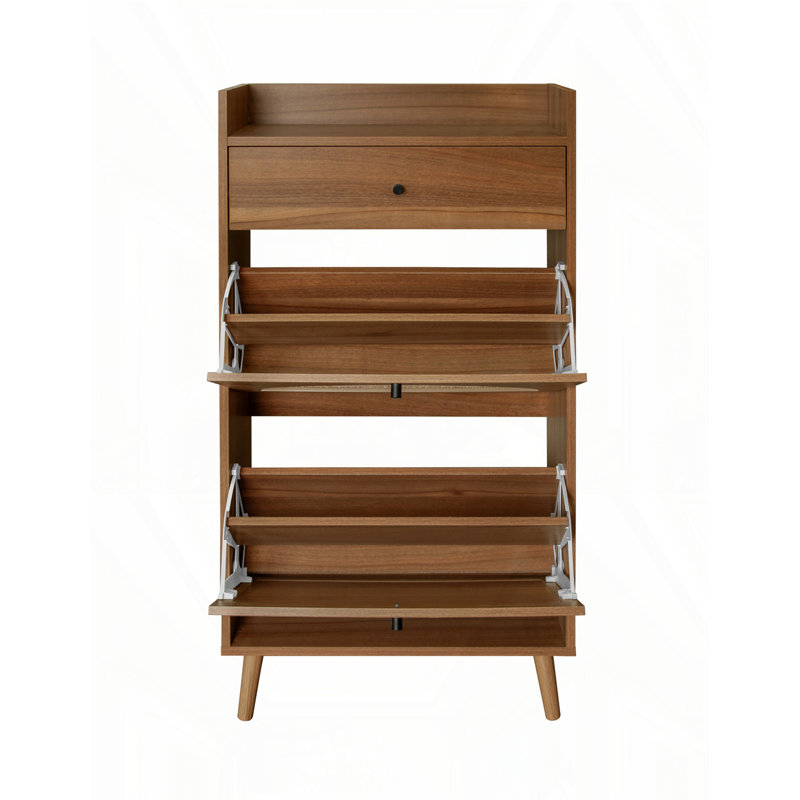 Armoire 2 tiroirs Rattan Allen, Noyer