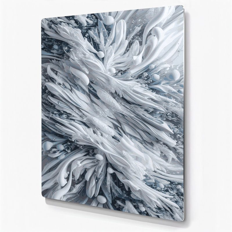 Digital Abstraction 50 Gray Metal Wall Art, 14" H x 11" W