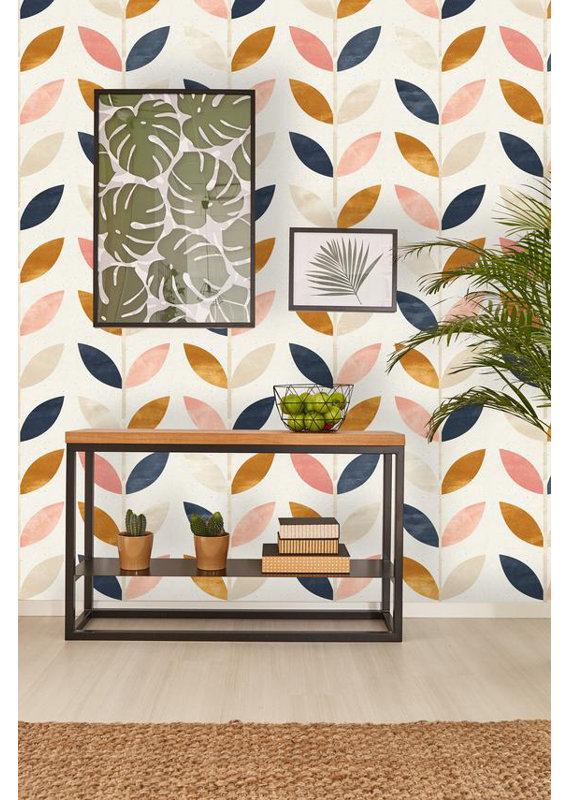 Rouleau de papier peint Boyette USA MADE - style botanique traditionnel, L 120 po x l 25 po