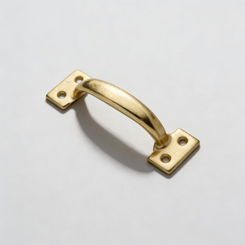 Poignée de porte en laiton robuste avec vis pour portes en métal et en bois, grande poignée de 6,5 pouces pour une utilisation facile et des applications polyvalentes