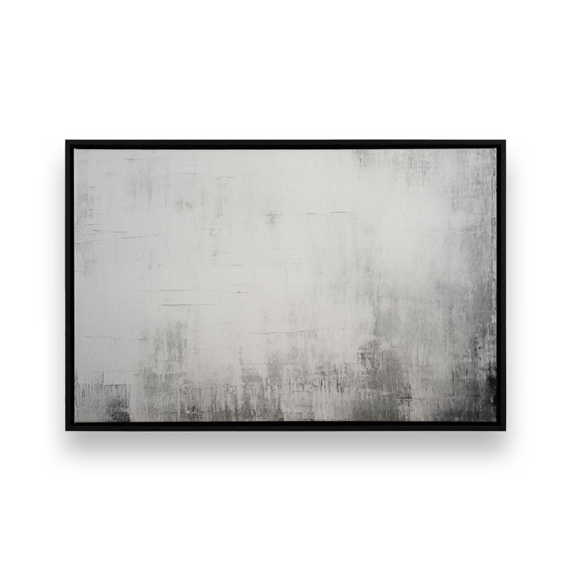 Toile roulée Silent White II, H 8,75 po x l 12,75 po x P 1,75 po, Cadre noir satiné