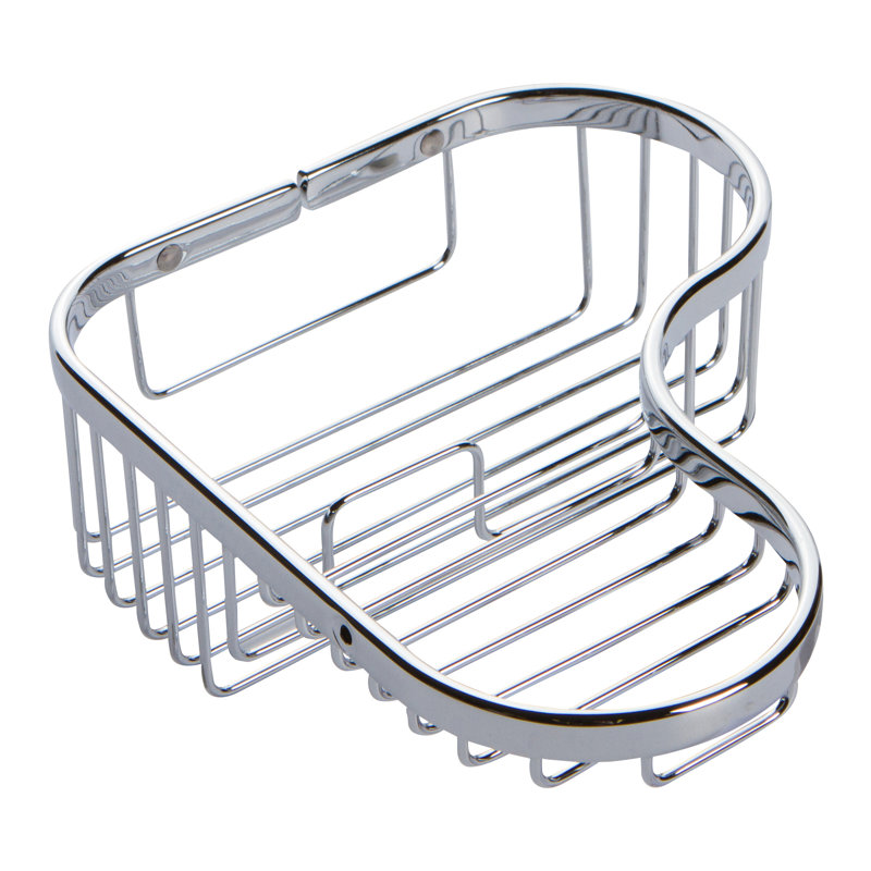 Splashables 9-3/4" Combination Corner Shower Basket, Nickel
