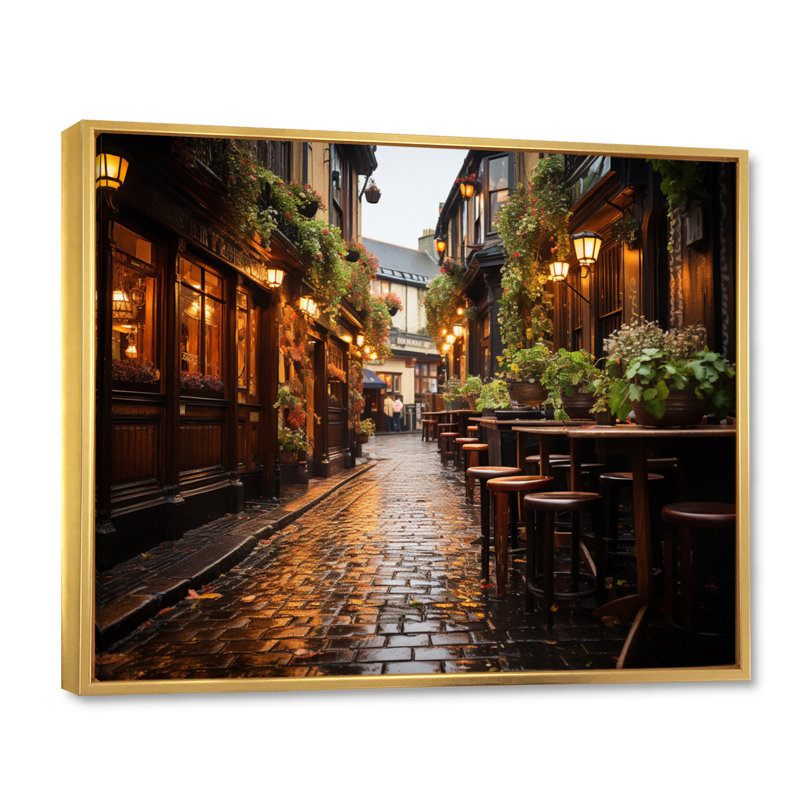 Irlande, Traditions irlandaises II - Irlande, impressions sur toile, Cadre flottant doré, H 30 po x l 40 po x P 1,5 po