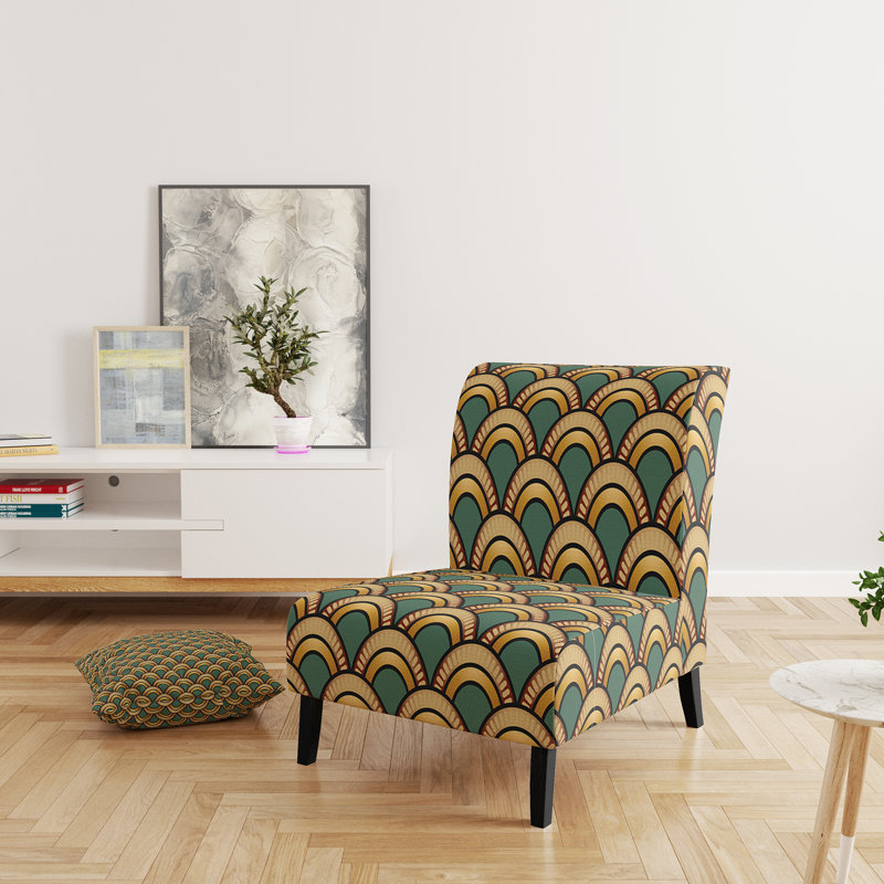 Deco Pattern - Patterned Upholstered Slipper Chair
