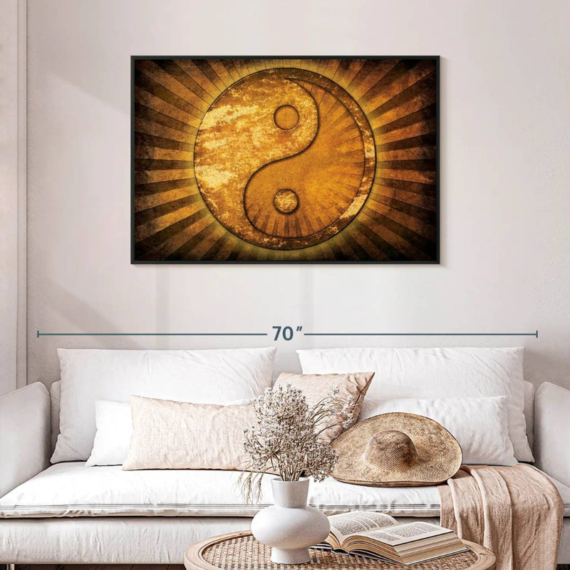Kerrick Sun Rays Yin Yang, H 29 po x l 43 po