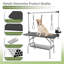 Grande table de toilettage pour chien 47 po en acier inoxydable pliable pour chiens à la maison-133033149