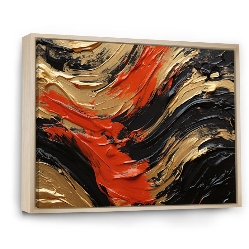 Gerius Zebra Stripes, reproduction sur toile encadrée, Cadre naturel flottant, H 16 po x l 32 po x P 1 po