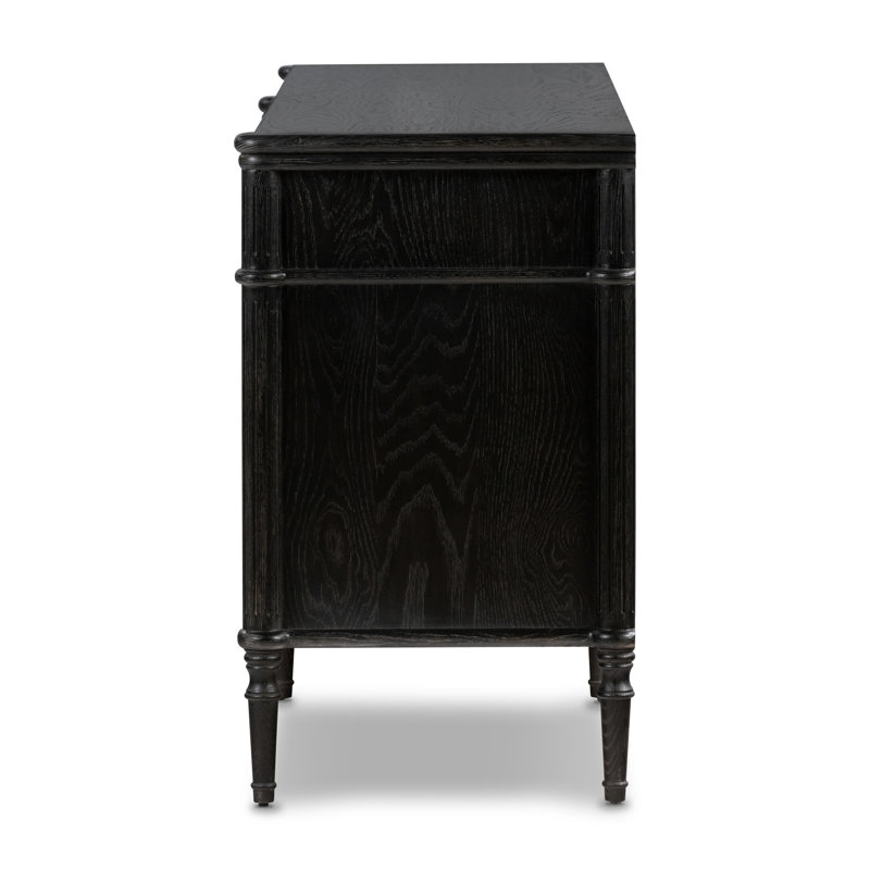 Toulouse 6 - Drawer Dresser, Distressed Black