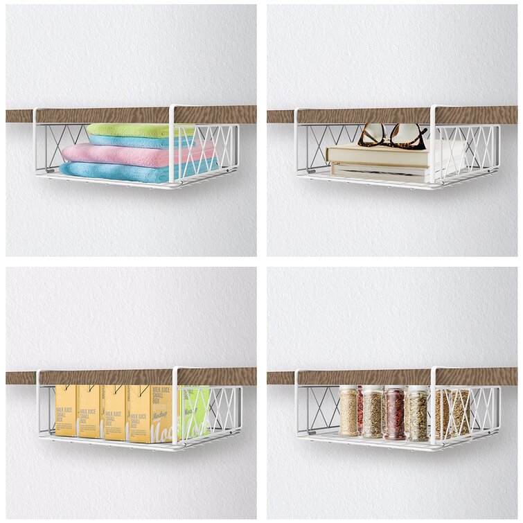 Under Shelf Metal Basket Prep & Savour Color: White