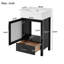 Meuble-lavabo de 20 pouces avec lavabo en céramique et rangement pour les petites salles de bain-592166275