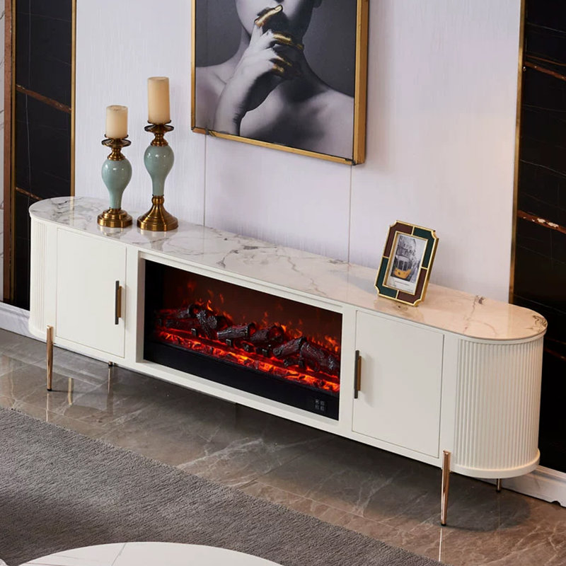 Foyer chauffant en bois massif beige