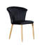 Siyana Modern Velvet Dining Chair - Ergonomic Curved Back with Solid Wooden Legs - Side Chair for Dining Room Living Room Restaurants - Single-504723199