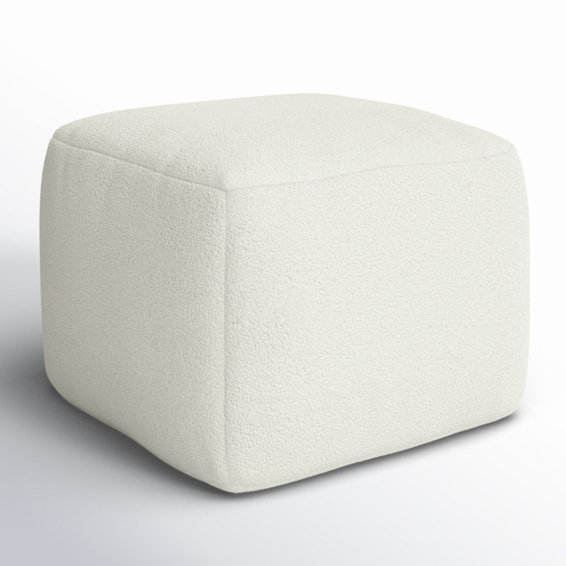 Pouf Inaki, Fausse laine blanche
