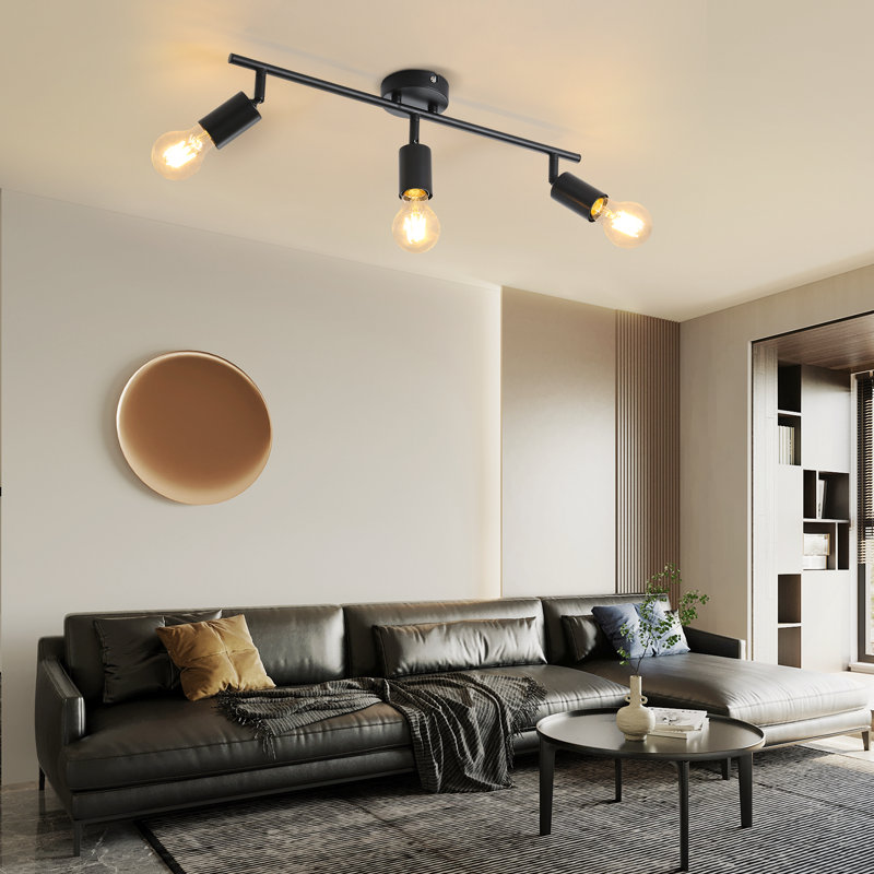 3-light Ceiling Spotlight E27 black Amsi