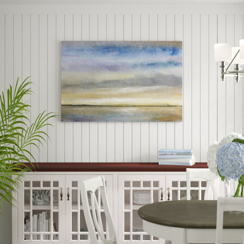 Evening Calm I by Timothy O' Toole - Painting Print, 81cm H x 122cm W, Black Floater Framed