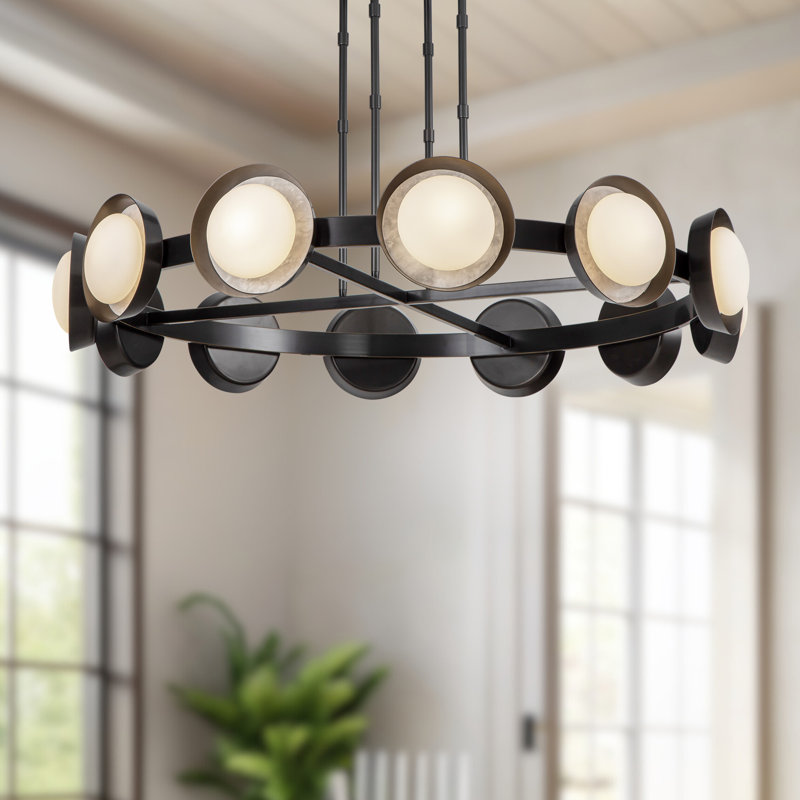Alonso 12 - Light LED Chandelier, Urban Bronze