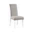 Chaise d'appoint rembourrée en lin gris Braston