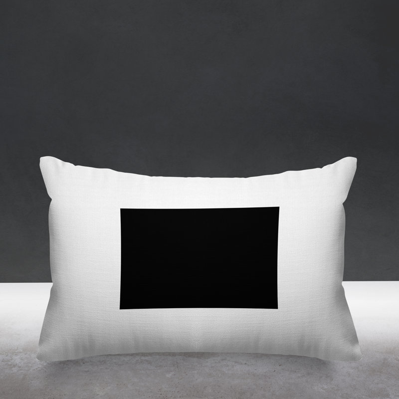 Coussin décoratif intérieur / extérieur Ridge, Noir