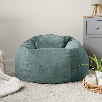 rucomfy Beanbags Classic Adult Bean Bag Chair, Plush and Delicate Velora Fabric, Pre-Filled Triple Stitched with Safety Zips, Cosy Seat for Reading, Gaming or Lounging