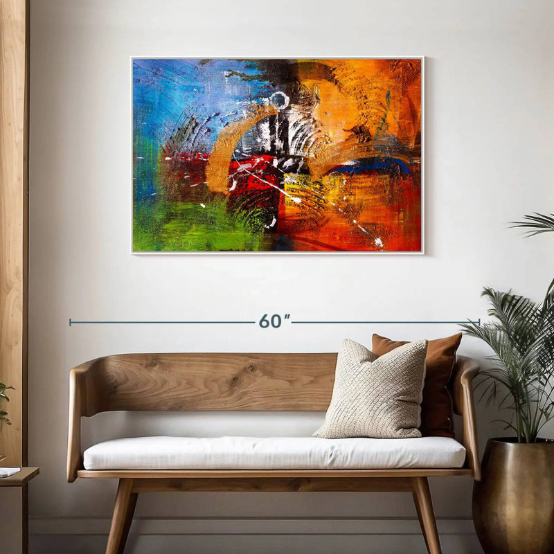 Colourful Tannen, Floating Frame White, 43" X 29"
