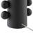 Jurrah 27" Tall Ceramic Table Lamp with Fabric Shade in Matte Black/White-534816380