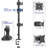 Dual Vertical Monitor Desk Mount