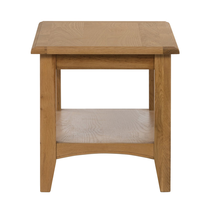 Censu Oak Coffee Table With Shelf