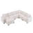 118.1 '' U-shaped 6-seater Sectional Couch Sofa With Ottoman, Corduroy Large-sized Modular Sectional Couch-123045417