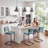 Ambrine Low Back Tufted Velvet Upholstered Counter/Bar Stool with Steel Sled Frame-89351472-89351471