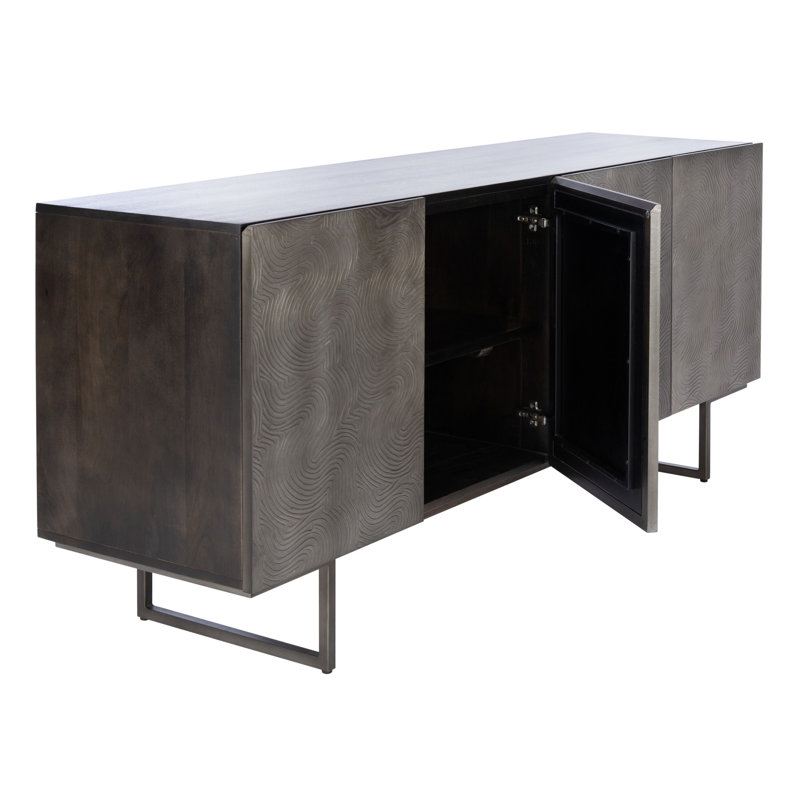 Buffet en bois de manguier de 67,5 po de largeur