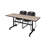 Nicklos Flip-Top Training Nesting Table, 2 Zeng Stack Chairs-32668092-32668108