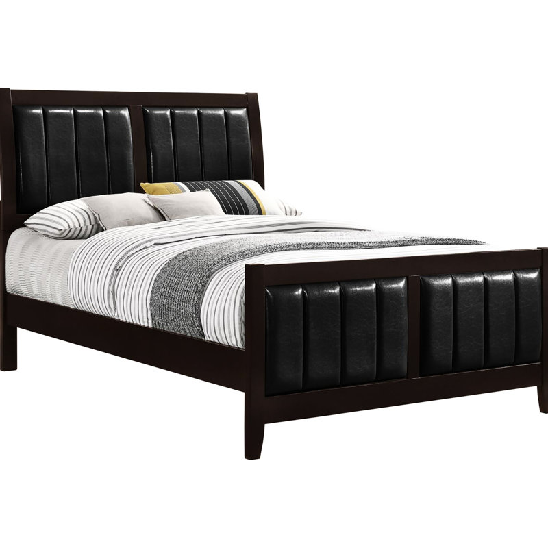 Queen Panel Bed  - Comfortable Sleeping Option With Materials Contemporary Wood Frame For Bedroom, Queen