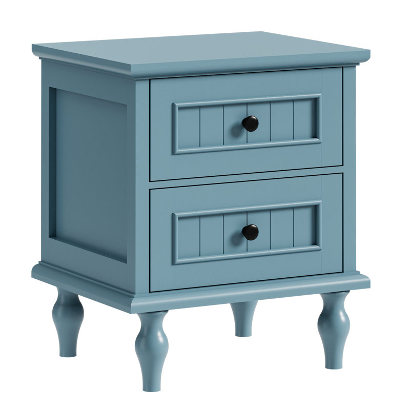 2 - Drawer 19.7"W Nightstand, Blue