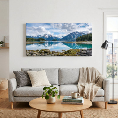 «Mountain Lake», reproduction d'art sur toile, ensemble de 1