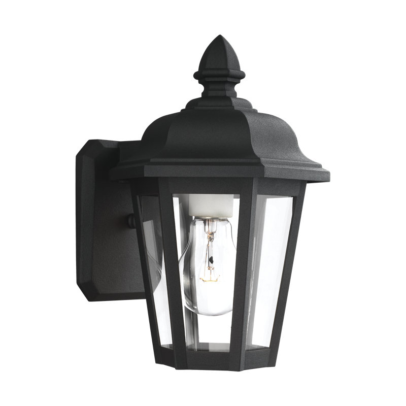 Brentwood One Light Outdoor Wall Lantern from Generation Lighting , Black
