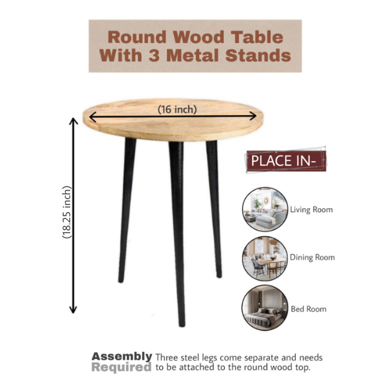 Entiat Solid Wood End Table Set