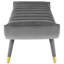 Banc d'appoint argenté en velours touffeté Byron-1660930538