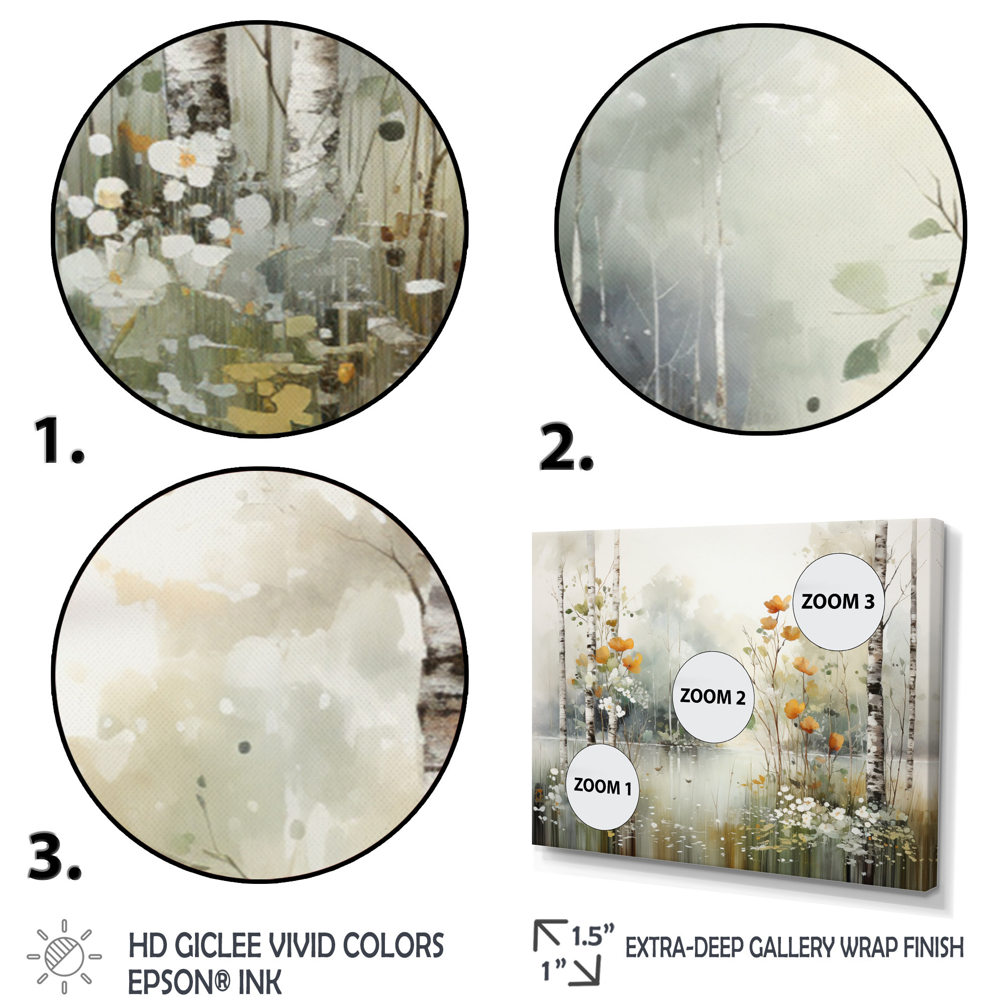 Millwood Pines Minimalism Forest Woods I On Canvas 3 Pieces Print | Wayfair