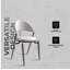 Chaise de salle à manger moderne en cuir, chaise d'appoint confortable à dossier ouvert avec pieds en métal élégants-1132698546-1132698549