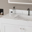 Modern 43"Bathroom Vanity with Artificial marble Carrara  top Set , Multi-functional Bathroom Cabinet with Doors and Drawer, Solid Frame and MDF Board (single faucet hole)
