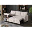 Canapé modulaire rembourré convertible à 3 places avec rangement, structure en lin beige, rembourrage en mousse, canapé-lit simple, coussins de dossier amovibles, idéal pour accueillir une nuit, largeur de 81,86 po, 54,55 po-9186944