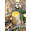 Etched Glass Cylinder Candle Votive -  - Cream-39735775
