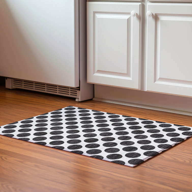 Premium Machine Washable Prisco Black Rug