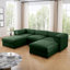 Hamza 3-Seater U-Shaped Chenille Sectional Sofa with 2 Ottomans-1004768730