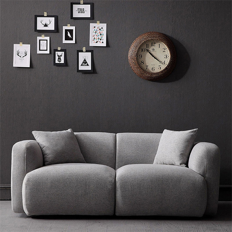 Coussin de canapé standard gris en coton et lin, H 29,53 po x L 66,93 po x l 33,46 po