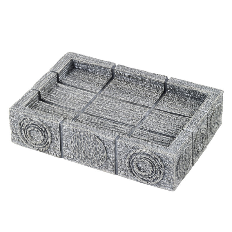 Silver Geometric Resin Rectangular Soap Plate